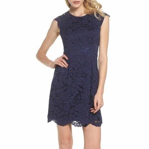 Vince Camuto Navy Lace Dress